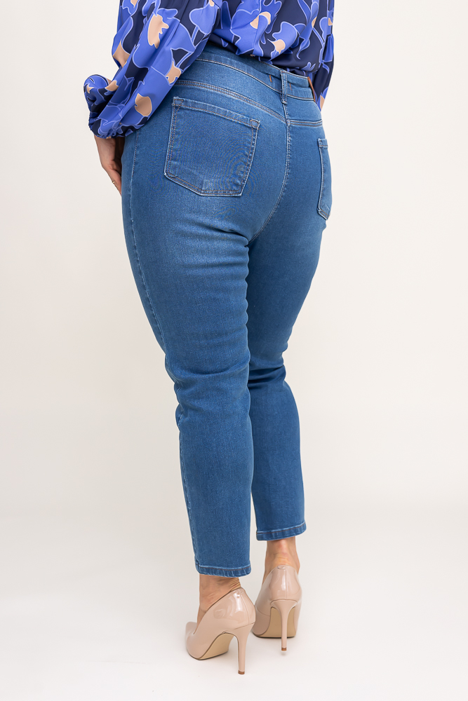 Niebieskie Spodnie Jeansowe LERZI